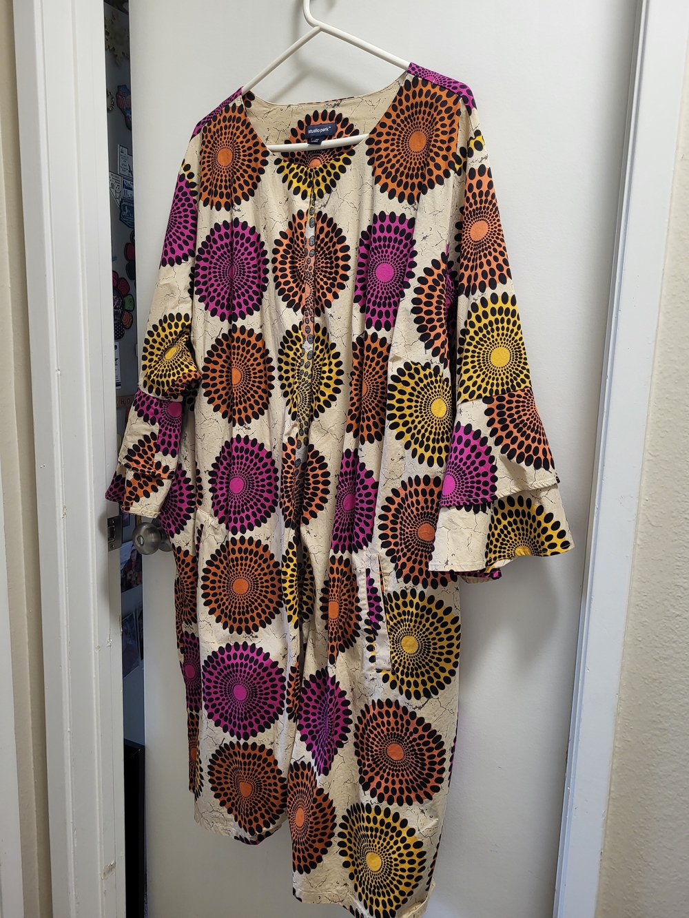 Studio Park 5X Kimono Duster Orange Pink